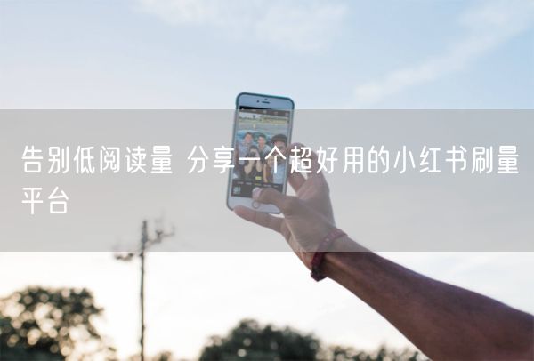 告别低阅读量 分享一个超好用的小红书刷量平台